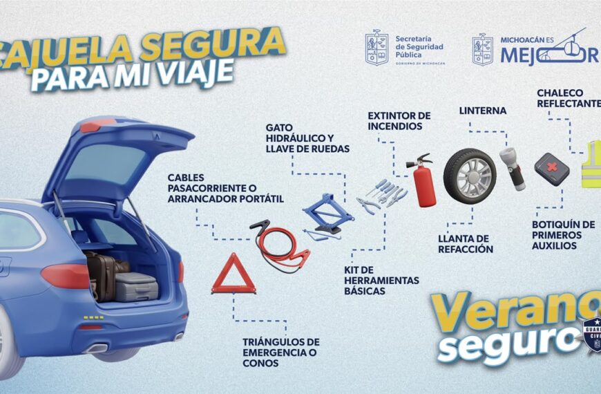 Esto es lo que debes llevar en la cajuela para viajar seguro por carretera