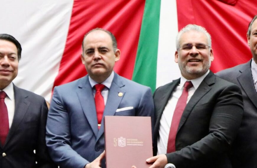 Michoacán recuperó el rumbo, pero aún quedan pendientes por resolver: Baltazar Gaona, al recibir el Quinto Informe de Gobierno