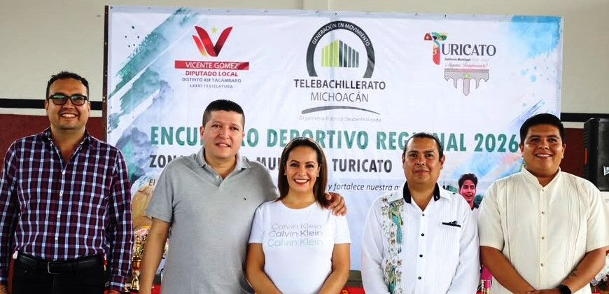 Acude Vicente Gómez a Encuentro Deportivo Regional de Telebachilleratos 2026 en Turicato